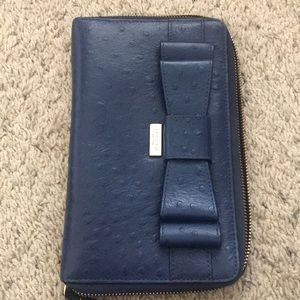 Kate Spade ostrich travel wallet